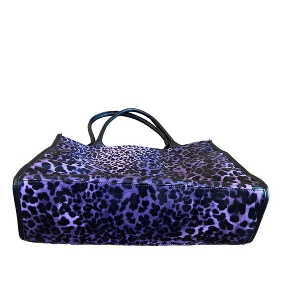 Neiman Marcus Purple Leopard Tote - Picture 9 of 11
